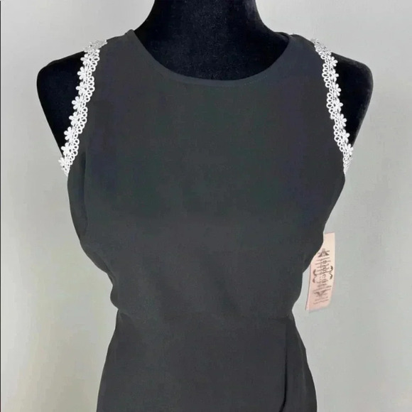 🆕Nanette Lepore Elegant Sleeveless Black Ruffle Dress 4🆕 - Picture 4 of 10